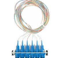 Snap Pack (6) Duplex Adapters, SC/PC 12 Fiber Pigtails, 50/125µm, 3 Meters