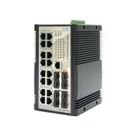 IGS-1608SM-8PH_grande IGS-1608SM-8PH - 16 copper + 8 SFP port SNMP/web-managed Gigabit Ethernet Industrial switch, PoE 240W